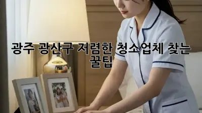 광주 광산구 저렴한 청소업체 찾는 꿀팁🍯